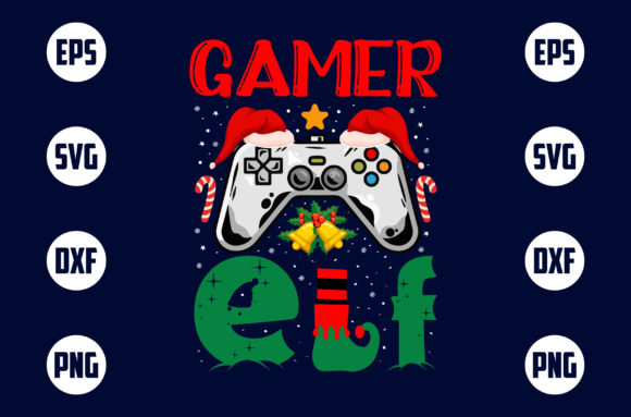 Gamer Elf Graphics for T-Shirt Designs