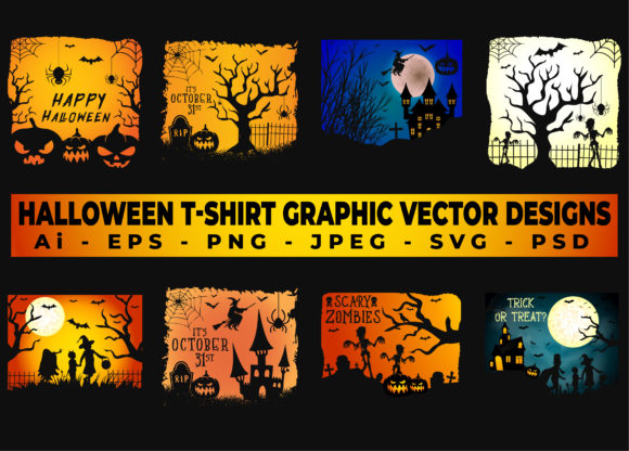 Halloween T-Shirt Graphic Vector Design
