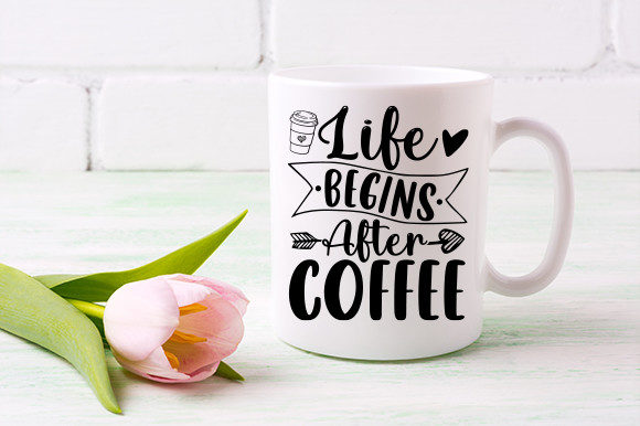 Life Begins After Coffee T Shirt Design Graphics