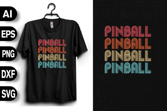 Pinball Retro Vintage Graphics for T-Shirt Designs