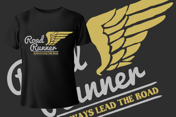 Road Runner Motorcycle T-Shirt Design Graphics