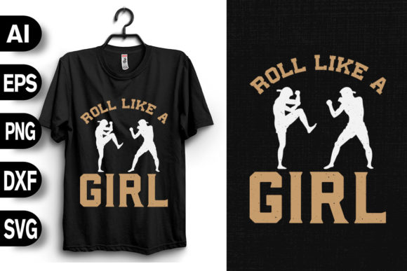 Roll Like a Girl Graphics & T-Shirt Designs