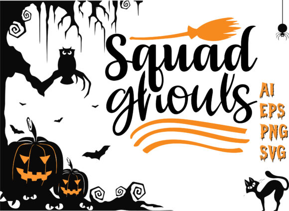 Squad Ghouls Halloween T-Shirt: Graphics and Crafts in Action