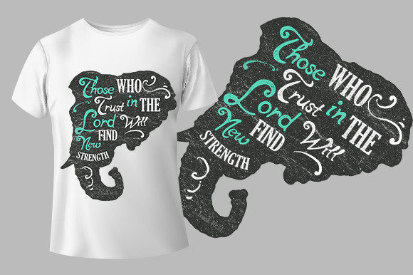 Trust in the Lord Motivational T-Shirt Graphics and Print Templates