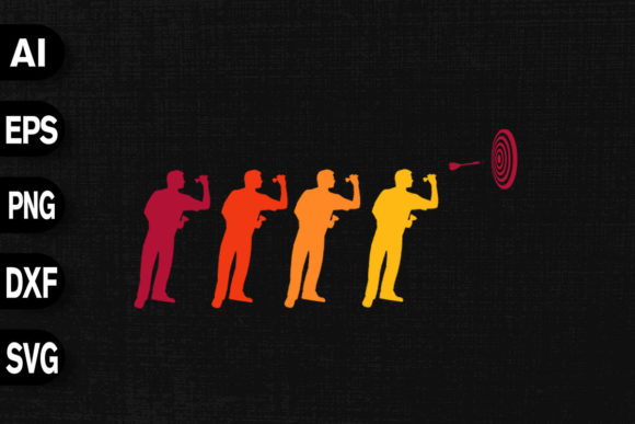 Vintage Cool Dart Player Graphics & T-Shirt Designs